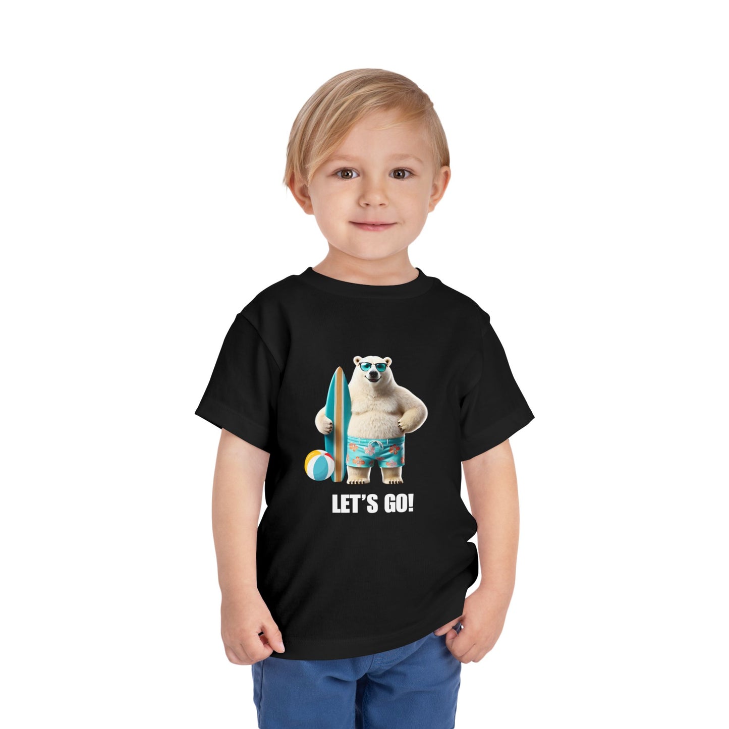 Polar Bear Surfboard | Let's Go | Toddler Graphic Tees | 43CY-T