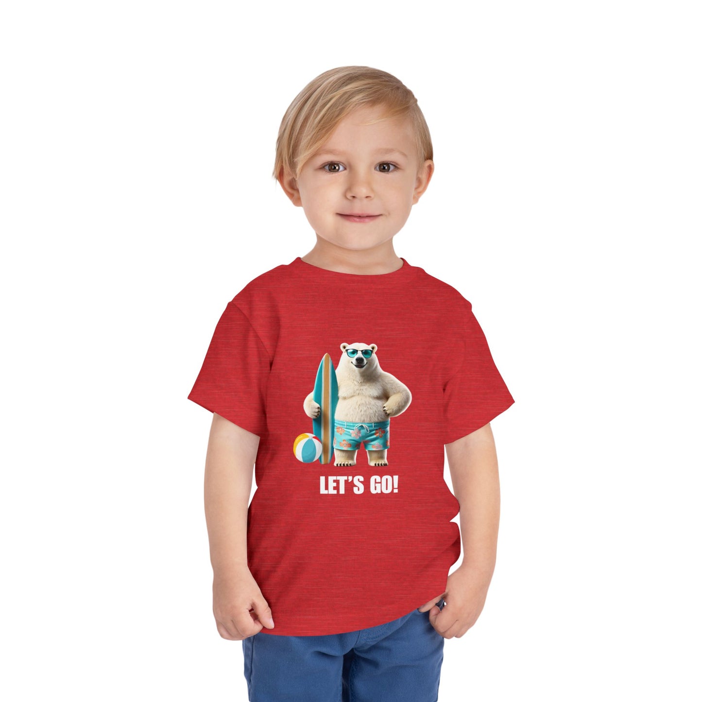 Polar Bear Surfboard | Let's Go | Toddler Graphic Tees | 43CY-T