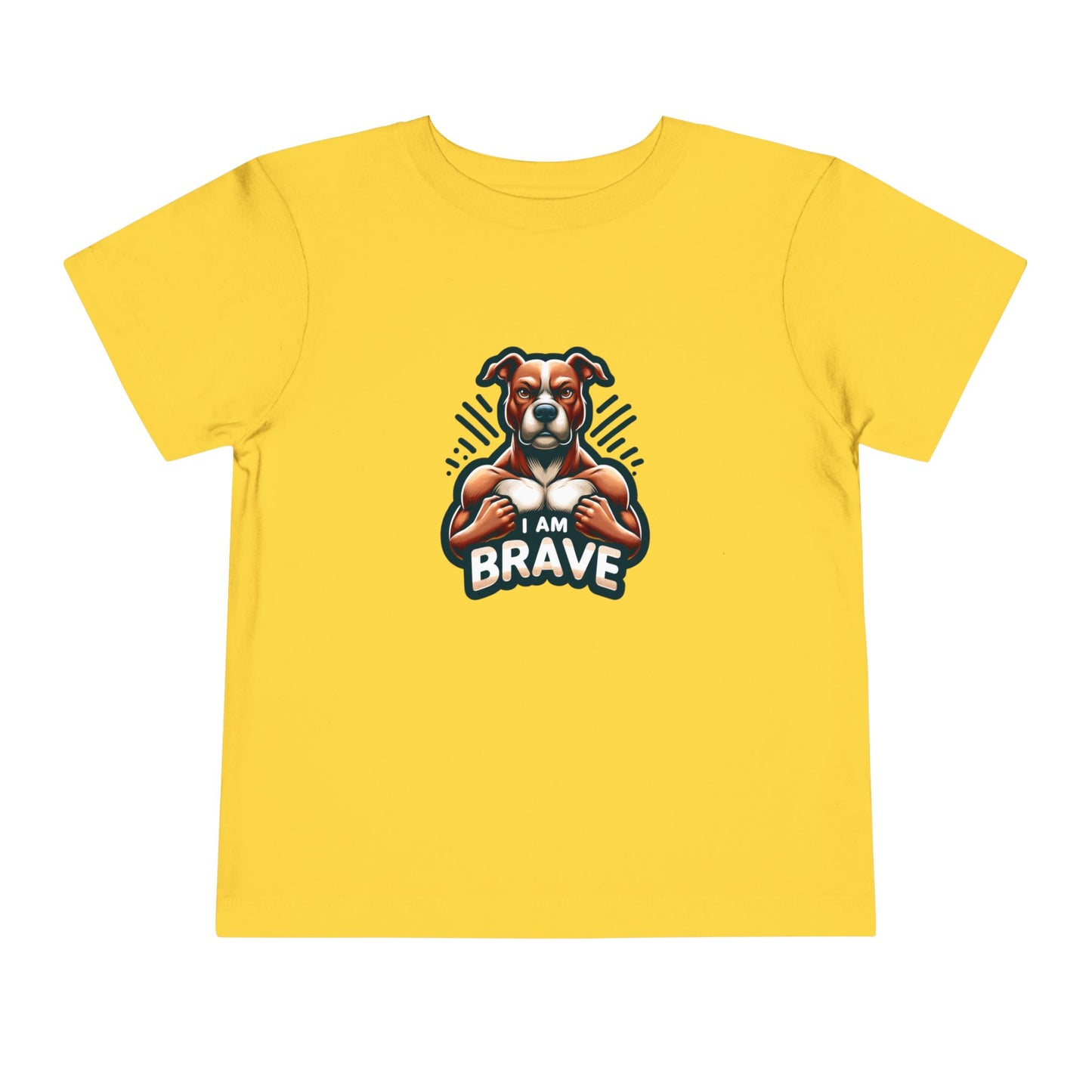 Muscle Dog | I AM BRAVE | Toddler Graphic Tees | 52ZK-T