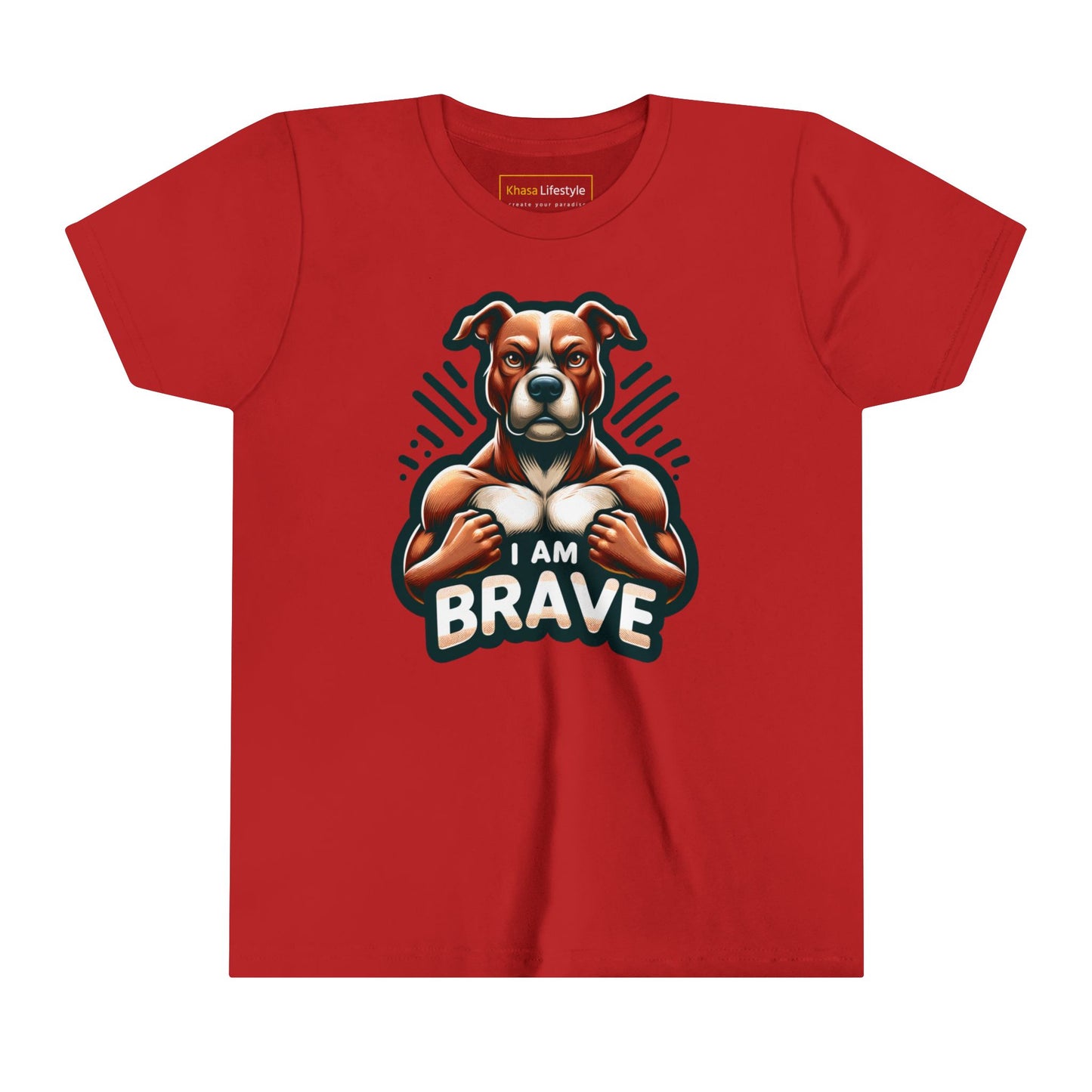 Muscle Dog | I AM BRAVE | Youth Graphic Tees | 52ZK-Y