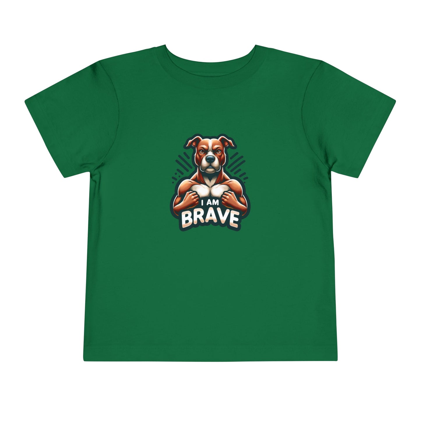 Muscle Dog | I AM BRAVE | Toddler Graphic Tees | 52ZK-T