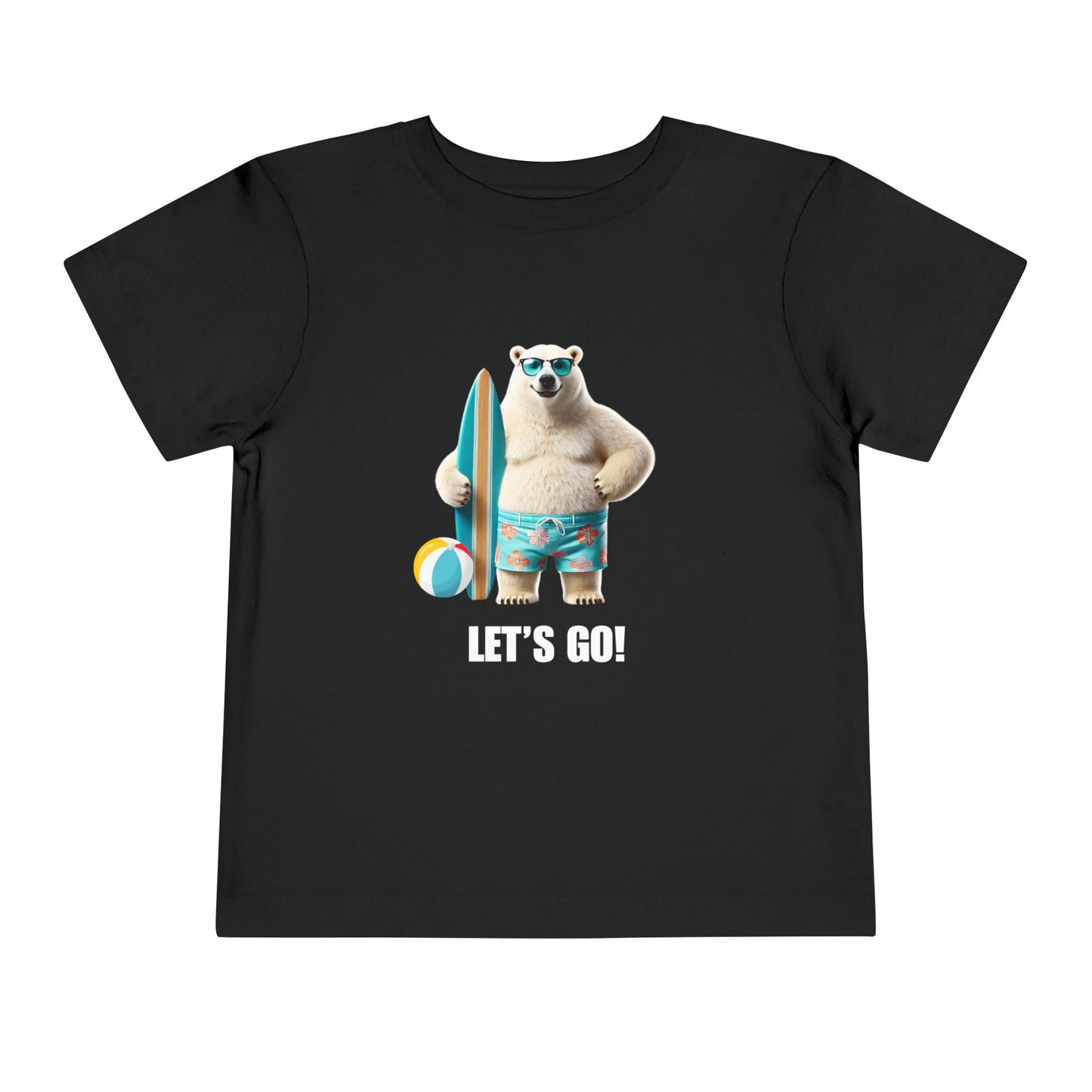 Polar Bear Surfboard | Let's Go | Toddler Graphic Tees | 43CY-T