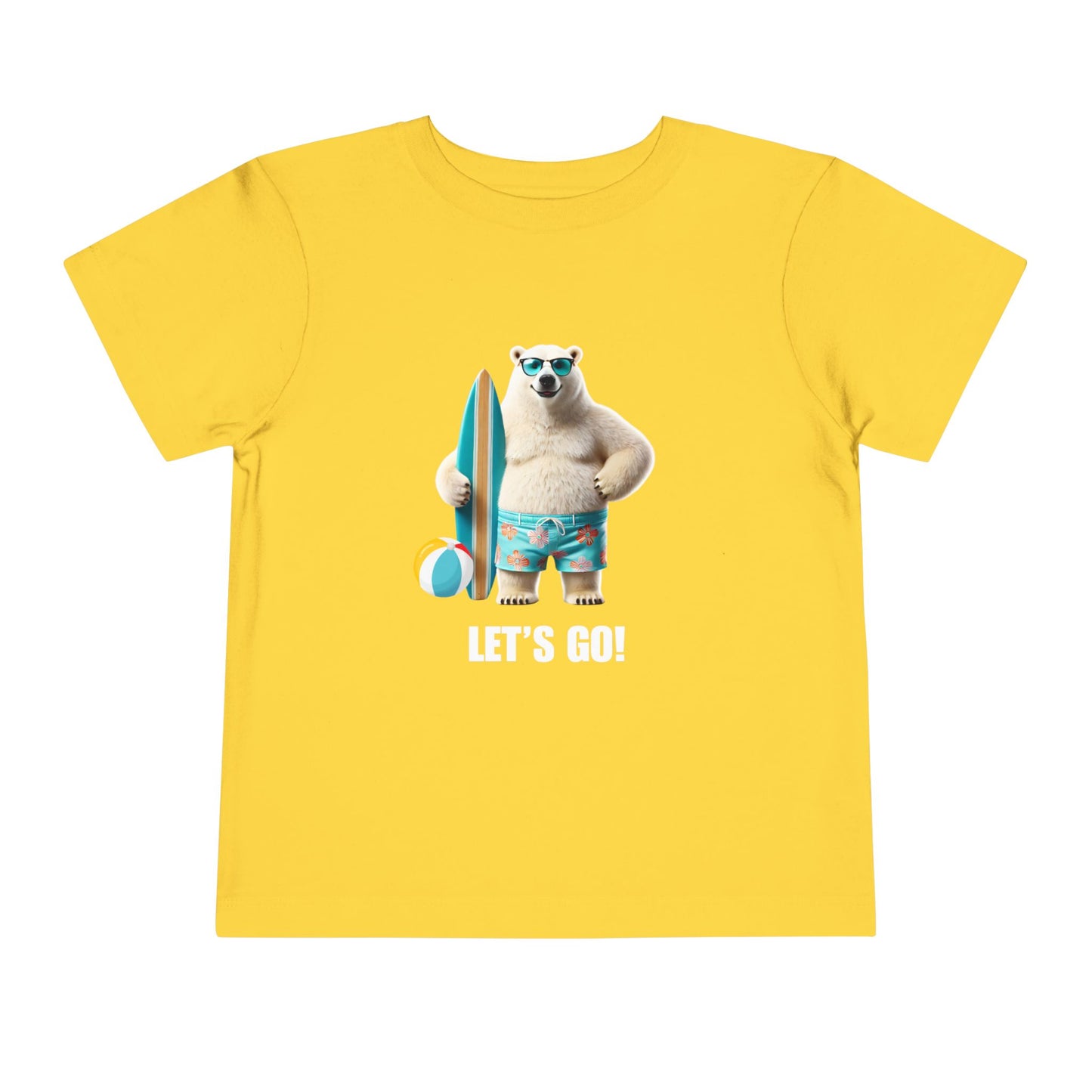 Polar Bear Surfboard | Let's Go | Toddler Graphic Tees | 43CY-T