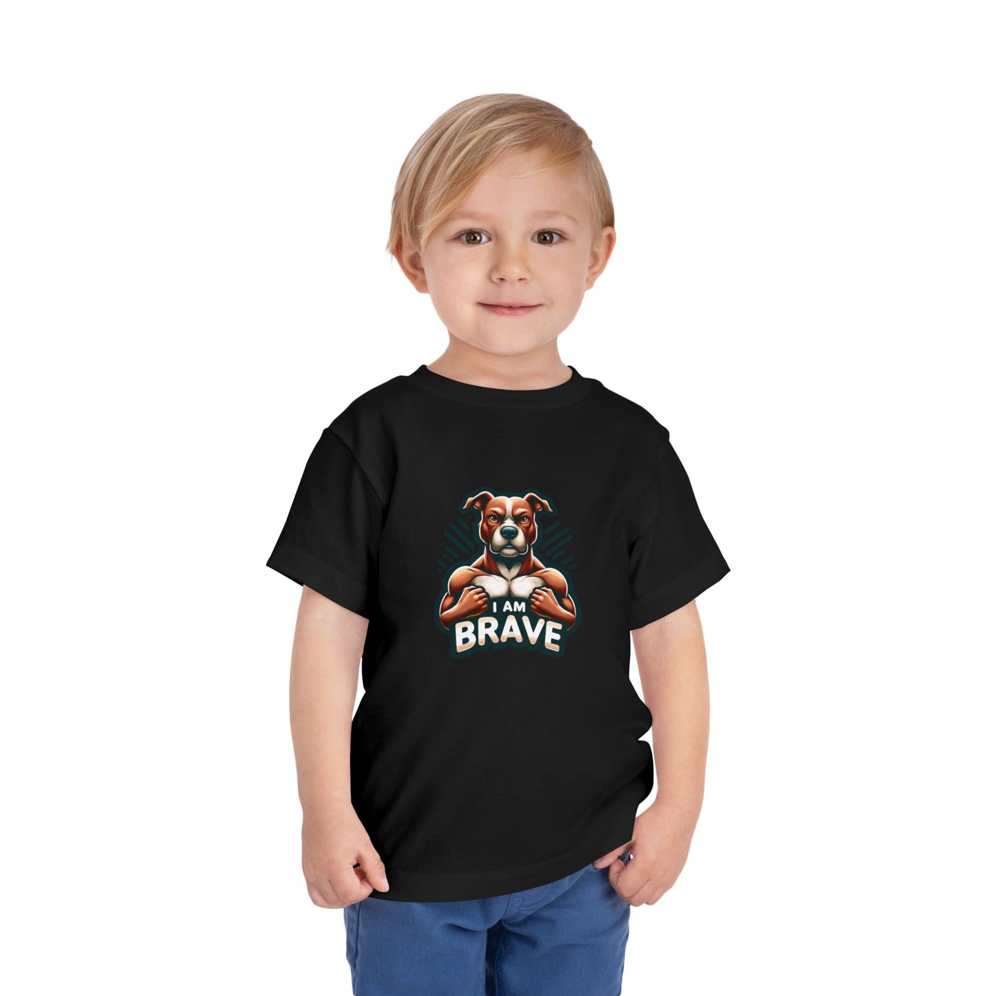 Muscle Dog | I AM BRAVE | Toddler Graphic Tees | 52ZK-T