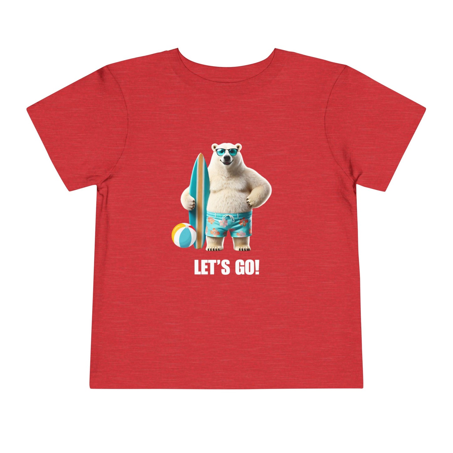 Polar Bear Surfboard | Let's Go | Toddler Graphic Tees | 43CY-T