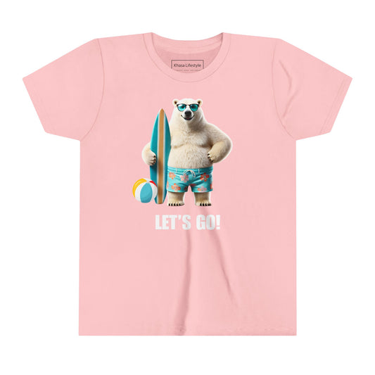 Polar Bear Surfboard | Let's Go | Youth Graphic Tees | 43CY-Y