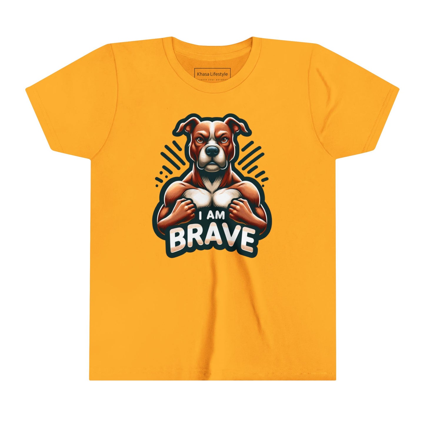 Muscle Dog | I AM BRAVE | Youth Graphic Tees | 52ZK-Y