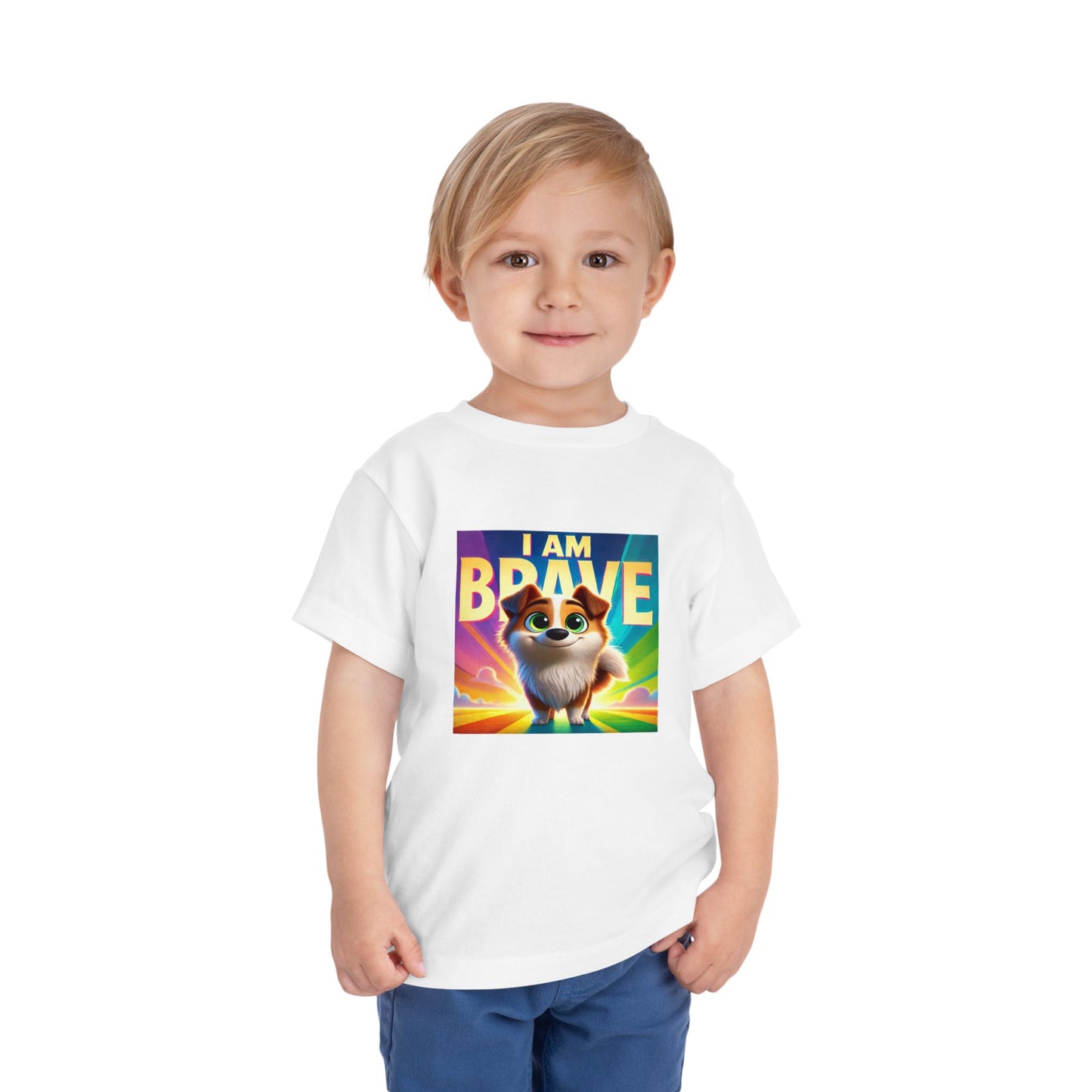 Rainbow Dog | I AM BRAVE | Toddler Graphic Tees | 58KE-T