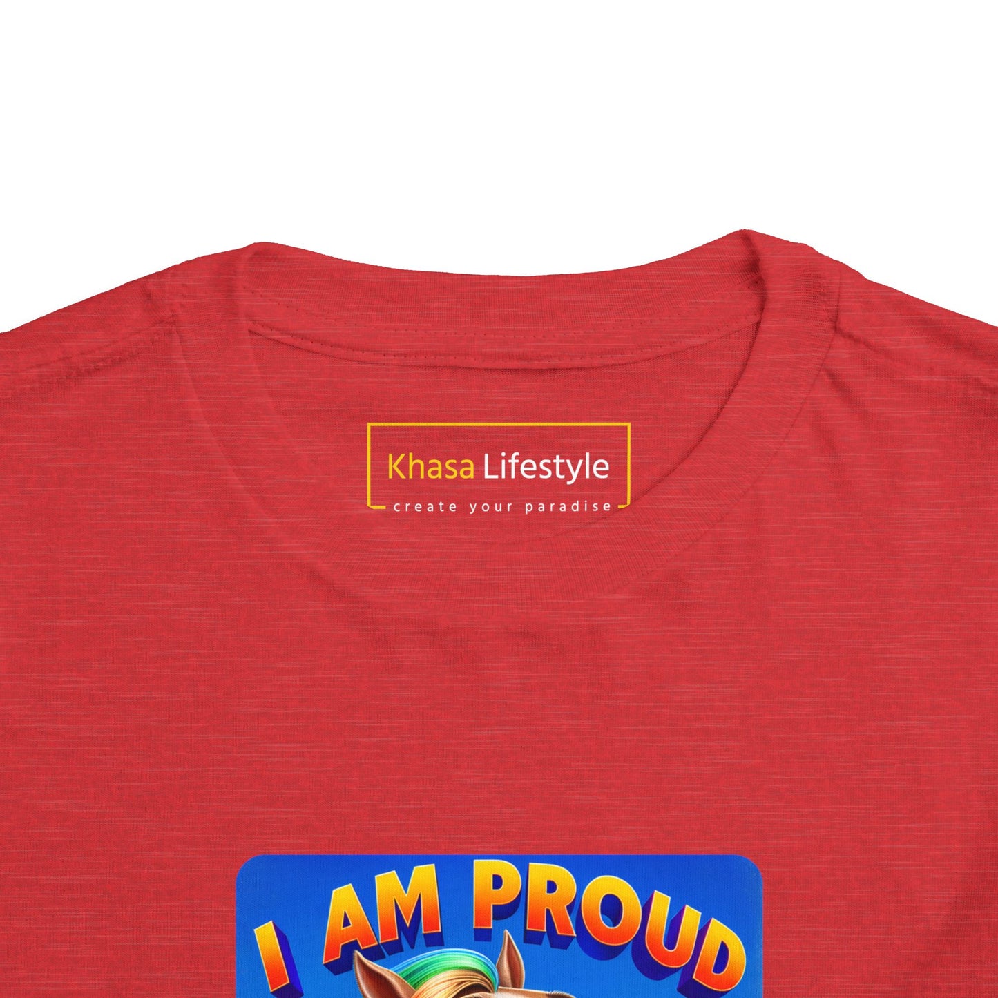 Rainbow Horse | I AM PROUD OF MYSELF | Toddler Graphic Tees | 64BO-T