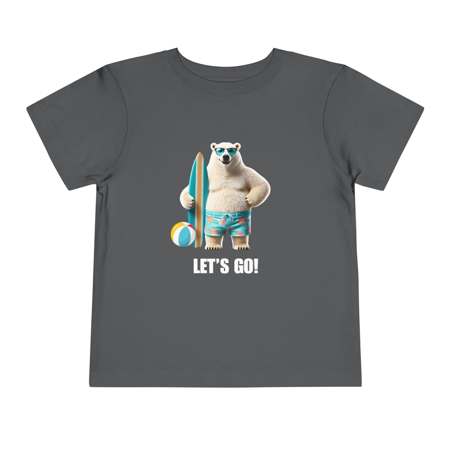 Polar Bear Surfboard | Let's Go | Toddler Graphic Tees | 43CY-T