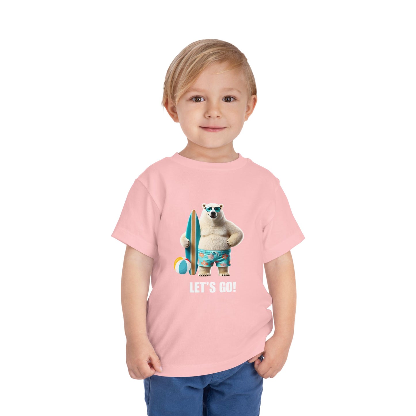 Polar Bear Surfboard | Let's Go | Toddler Graphic Tees | 43CY-T