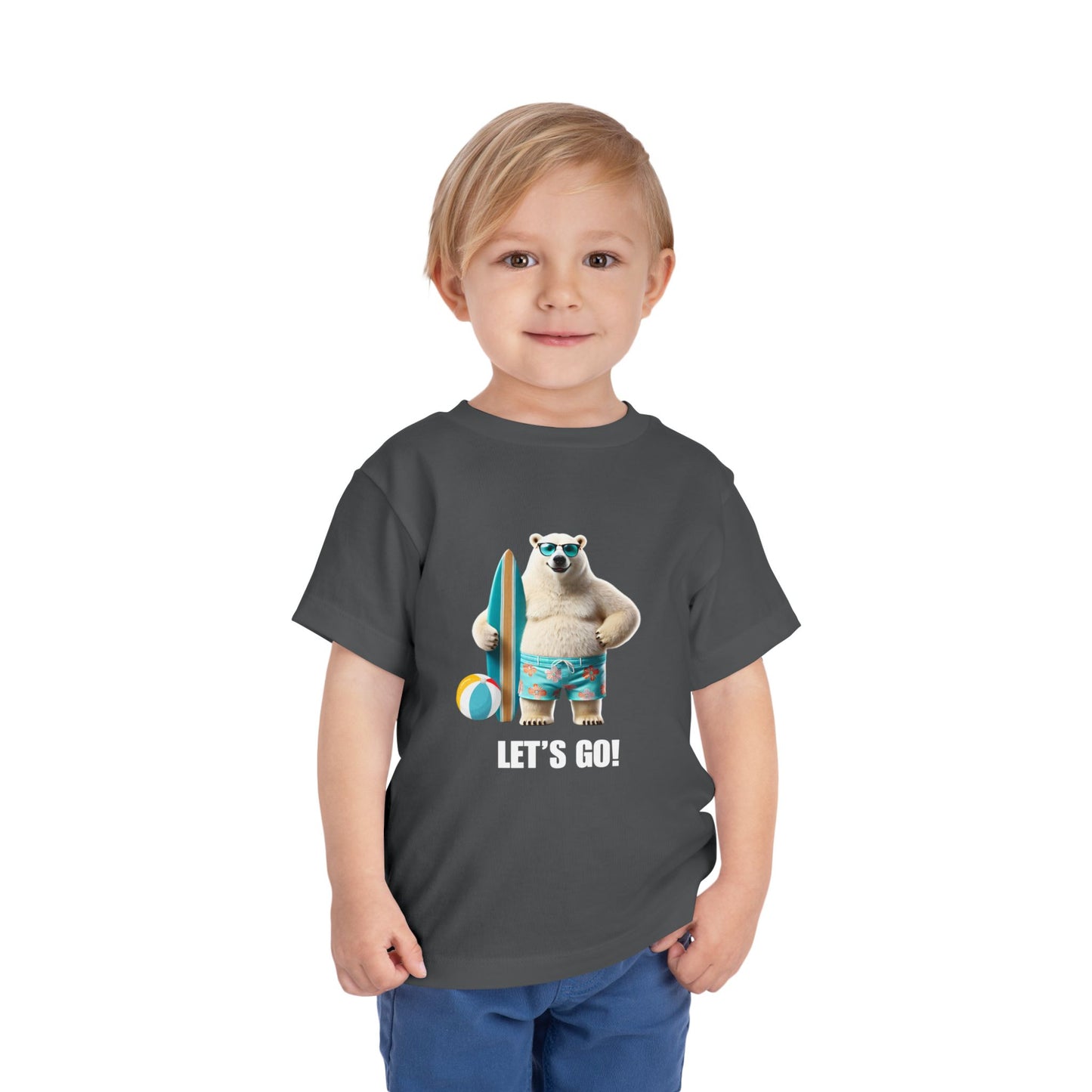 Polar Bear Surfboard | Let's Go | Toddler Graphic Tees | 43CY-T