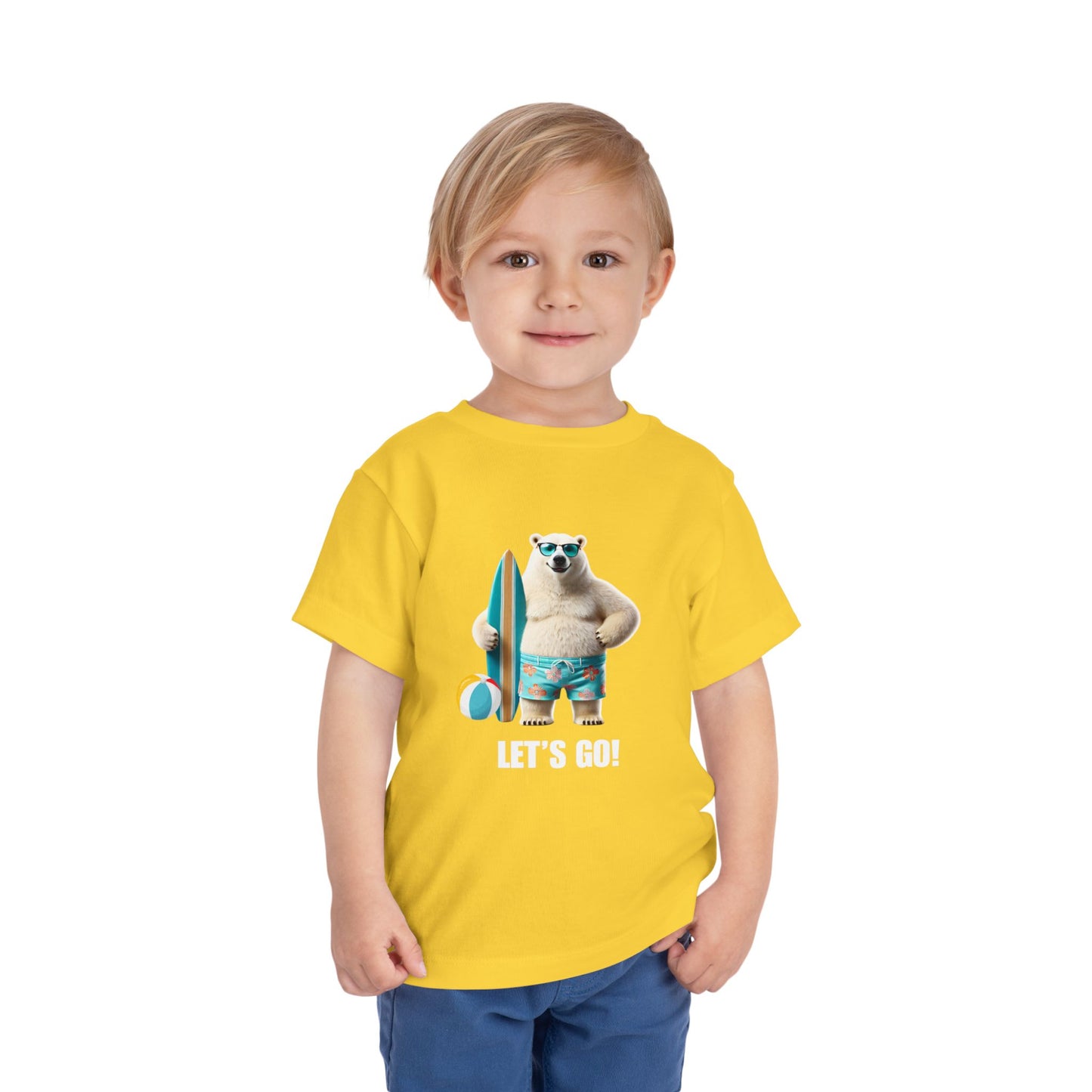 Polar Bear Surfboard | Let's Go | Toddler Graphic Tees | 43CY-T