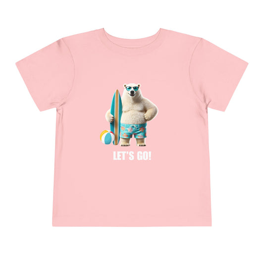 Polar Bear Surfboard | Let's Go | Toddler Graphic Tees | 43CY-T